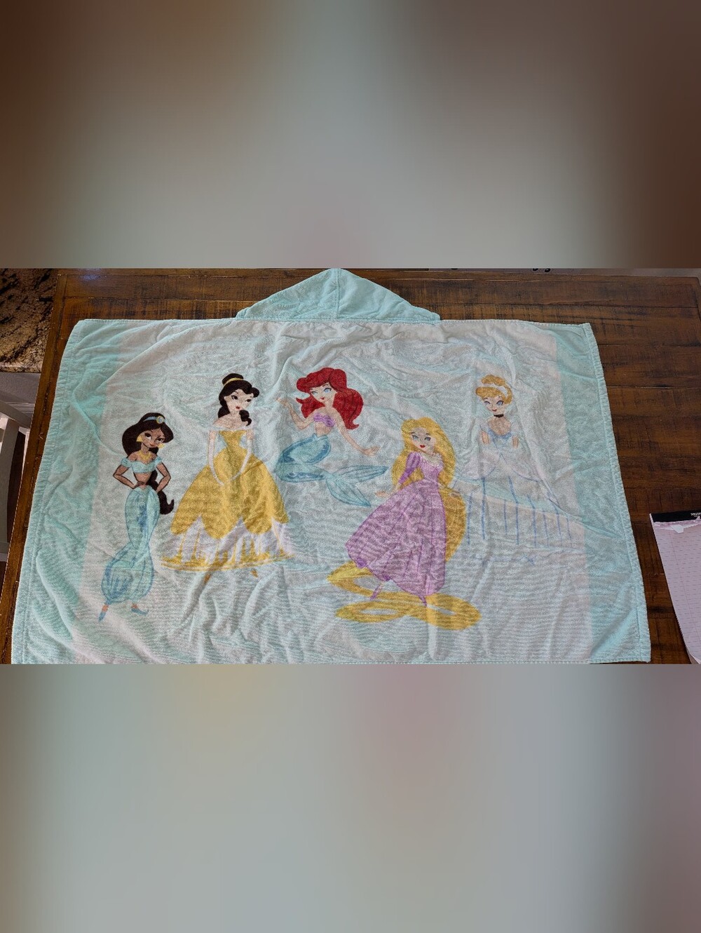 Pottery Barn Disney Princess Hooded Beach Towel - Excellent Condition - Picture 2 of 9